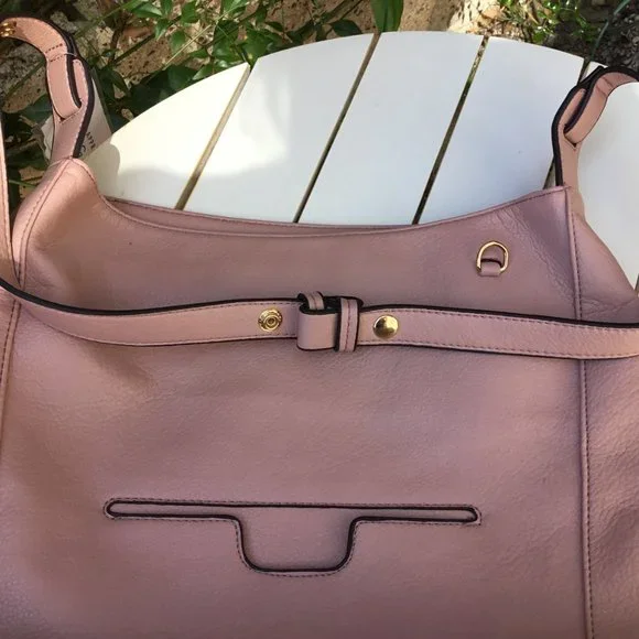 NWT Gussaci Pink Vegan Faux Leather Purse Handbag - Picture 7 of 9